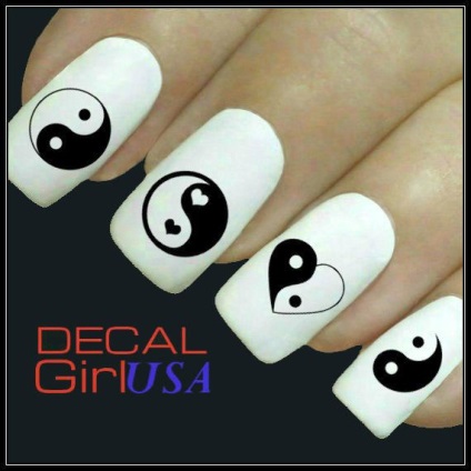 13 Fotók köröm design egy képet yin yang (köröm) 13 Fotók köröm design egy képet yin yang