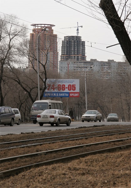 Április Habarovszk Lenin utca és a dicsőség a terület