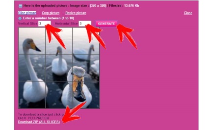 Így Instagram banner mód és terhelési kép része (rész) Tesszük Instagram banner mód, és betölti a része a kép