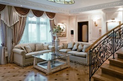 A design a nappali klasszicista stílusban elegancia és a luxus