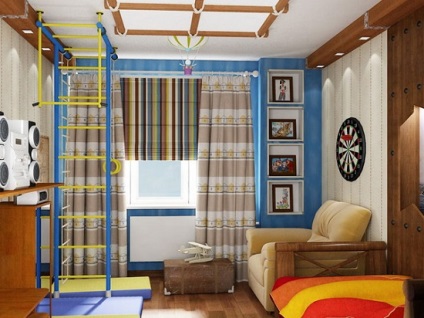 Belsőépítészet gyermek hálószoba a fiú, 26 kép szobák egy, két, a