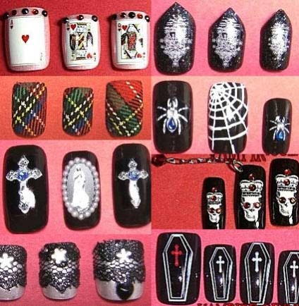 Köröm design a gótikus stílusban (halloween) Köröm design a gótikus stílusban