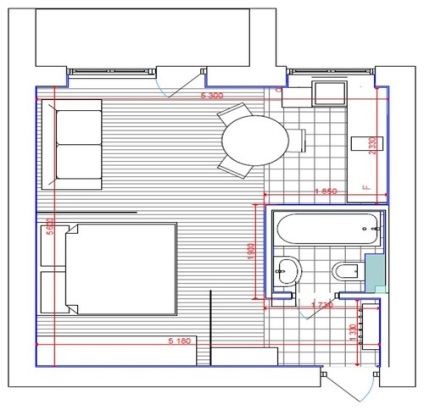 A design a belső lakások Hruscsov 7-Hruscsov fotók és ötletek javítás