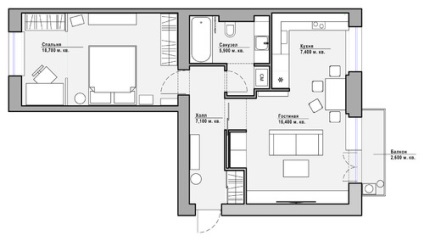 A design a belső lakások Hruscsov 7-Hruscsov fotók és ötletek javítás