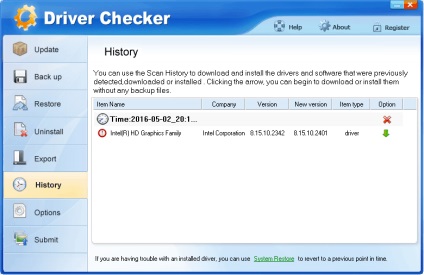 Driver Checker letöltés ingyen (a program függvénye) Driver Checker ingyenes letöltés