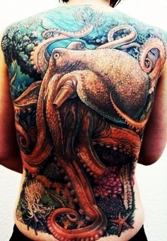 Képek és jelentősége a tetoválás polip (Octopus tattoo érték) Fotók és érték polip tetoválás