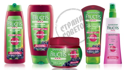 Garnier Fructis - tartó szín - sampon, kondicionáló, maszk, spray