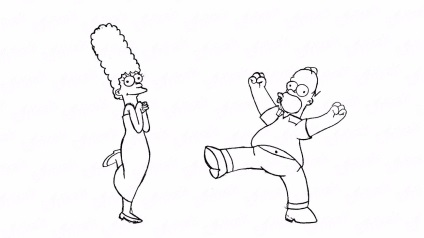 Hogyan kell felhívni a ceruzát Marge és Homer a televíziós show a Simpson család