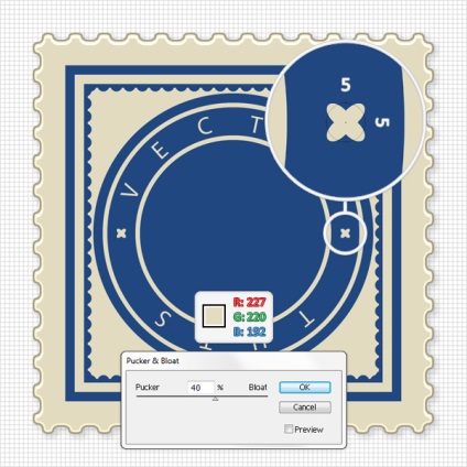 Hogyan kell felhívni a bélyegsorozat az Adobe Illustrator programban, gyűjtemény microstock tippek