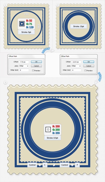 Hogyan kell felhívni a bélyegsorozat az Adobe Illustrator programban, gyűjtemény microstock tippek