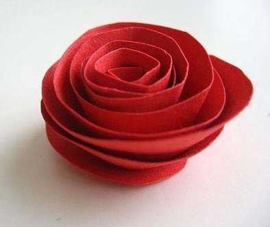 Hogyan készítsünk egy rózsa papírból mesterkurzus