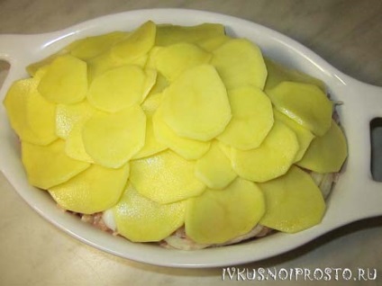 Burgonya hússal a sütőben - lépésről lépésre recept fotókkal, és finom, és csak (sütő) Burgonya hússal a sütőben - lépésről lépésre recept fotókkal, és finom és egyszerű