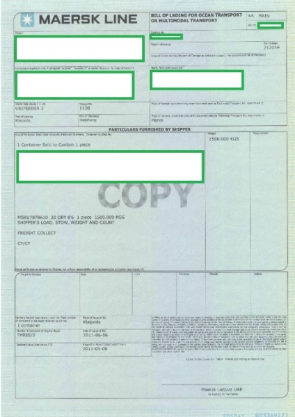 A hajóraklevél, mint a fő dokumentum a tengeri szállítás arslog, teherszállítás és FEA (dokumentum) A hajóraklevél, mint a fő dokumentum a tengeri szállítási arslog, a rakomány és a FEA