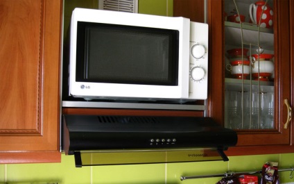 Hová tegye a mikrohullámú sütő a konyhában fotó