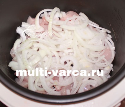Csirke és zöldség bab multivarka (zöldség) Csirke bab és a zöldségek multivarka