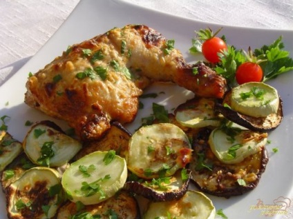 Csirke zöldségekkel Aerogrill - házi receptek - tippek - táplálkozás és lépésről lépésre fotók