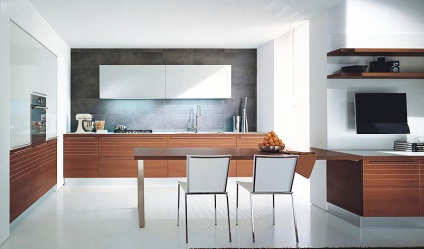 Konyha stílusában high-tech fotó belsőépítészeti design, modern szögletes és kis (tervezés) Konyha stílusában high-tech fotó belsőépítészeti design, modern szögletes és kis