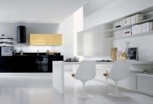 Konyha stílusában high-tech fotó belsőépítészeti design, modern és kis sarok (konyha) Konyha stílusában high-tech fotó belsőépítészeti design, modern szögletes és kis