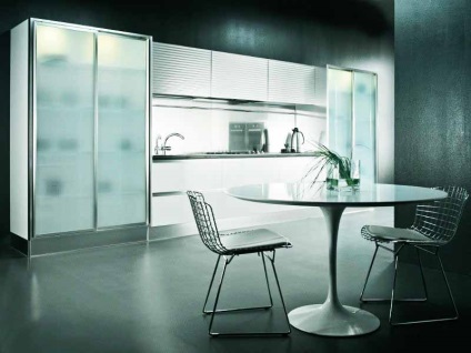 Konyha stílusában high-tech fotó belsőépítészeti design, modern és kis sarok (modern) Konyha stílusában high-tech fotó belsőépítészeti design, modern szögletes és kis