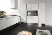 Konyha stílusában high-tech fotó belsőépítészeti design, modern és kis sarok (modern) Konyha stílusában high-tech fotó belsőépítészeti design, modern szögletes és kis