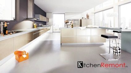 Konyha stílusában high-tech fotó belsőépítészeti design, modern szögletes és kis (stílus) Konyha stílusában high-tech fotó belsőépítészeti design, modern szögletes és kis