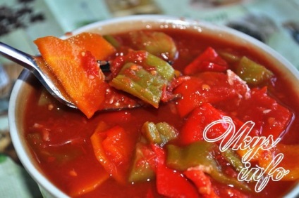 Lecho paradicsom, bors egy téli recept lépésről lépésre fotók (fokhagyma) Lecsó paradicsom és paprika egy téli recept lépésről lépésre képekkel