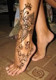 Mehendi a lábát (láb) Mehendi lábán