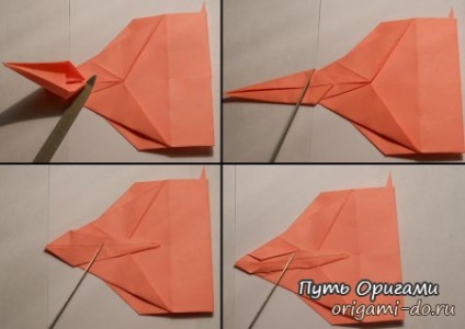 Origami egyszarvú - részletes összeszerelési rajz - oly módon, origami