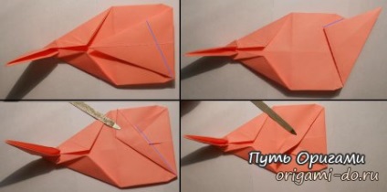 Origami egyszarvú - részletes összeszerelési rajz - oly módon, origami