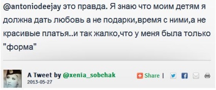 Revelation Ksenia Sobchak tweetelt blogger Ellie Online május 29, 2013, a pletyka