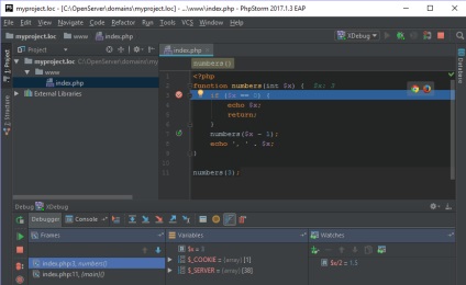 Hibakeresés php-kód segítségével Xdebug phpstorm 2017