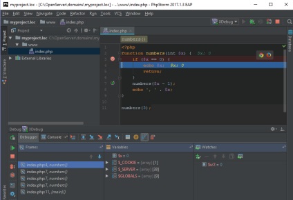 Hibakeresés php-kód segítségével Xdebug phpstorm 2017
