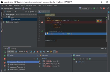 Hibakeresés php-kód segítségével Xdebug phpstorm 2017
