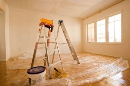 Felkészülés a javítás apartmanok, szobák, mennyezet, falak, a padló és fürdőszoba