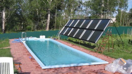 Fűtött medence vízmelegítő saját kezűleg, a hőcserélő és a hő, fűtés, nap-