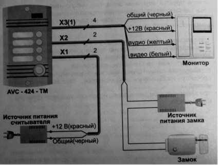 Детальна схема підключення домофона візит - інструкція по установці