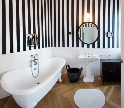 Csíkos tapéta a belső nappali, előszoba, hálószoba vagy óvoda, sikeres kombinációt és a design (csíkos) Csíkos tapéta a belső nappali, előszoba, hálószoba vagy óvoda, és sikeres kombinációja tervezés