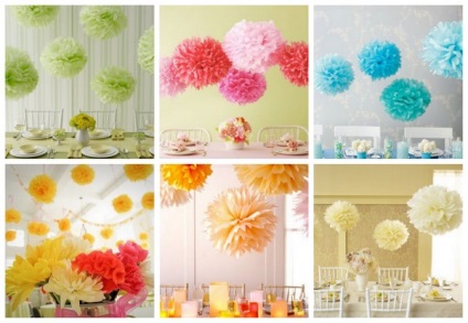 Pom-poms papírból (mesterkurzusok) Pom-poms papírból