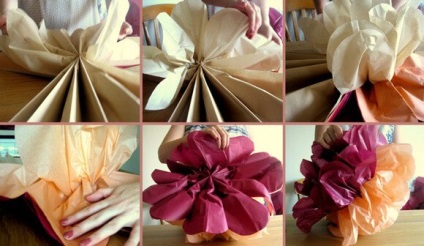 Pom-poms papírból készült el a kezét stílusos dekorációval manuális (papír) Pom-poms papírból készült el a kezét stílusos dekorációval utasításokat