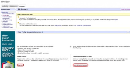 Binding eBay és a PayPal számla online vásárlás klub (ex