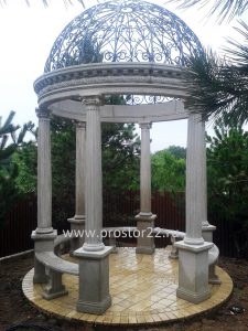 Rengeteg hely - a rotunda Arch pergola (méteres beton Bouchard) Rengeteg hely - pergola ív rotunda