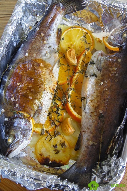 Pisztráng a sütőben, finom receptek (pisztráng sütő) Trout a sütőben, ízletes receptek