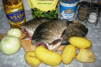 Receptek a ponty burgonyával és szabályok előkészítése halak