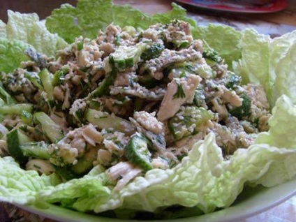Recept saláta palacsinta füstölt csirke (füstölt) Saláta recept palacsinta füstölt csirke
