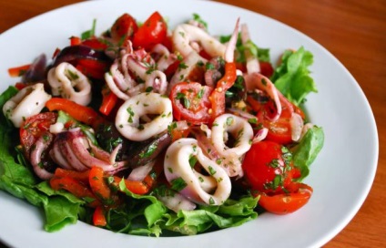 Recept saláta tintahal tojás (tintahal) Recept saláta tintahal tojással