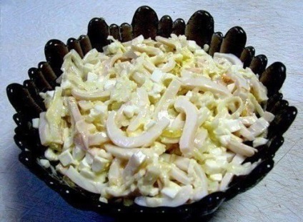Recept saláta tintahal tojással (saláta) Recept saláta tintahal tojással