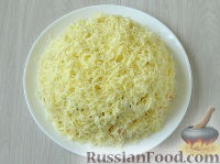Puff recept saláta, alma és egy csirke (sajt ételek) Puff recept saláta, alma és egy csirke