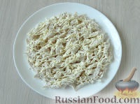 Recept saláta rakott alma és csirke (Step) Puff recept saláta, alma és egy csirke