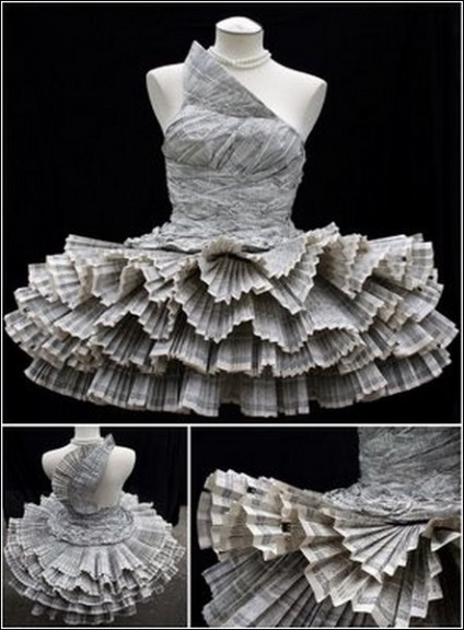 A legszebb és szokatlan ruha papírból