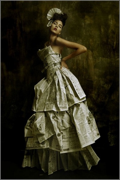 A legszebb és szokatlan ruha papírból
